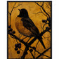 Golden Twilight - Warbler Among Berries - Gallery Wrapped Canvas