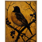 Golden Twilight - Warbler Among Berries - Gallery Wrapped Canvas