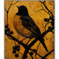 Golden Twilight - Warbler Among Berries - Gallery Wrapped Canvas