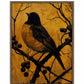 Golden Twilight - Warbler Among Berries - Gallery Wrapped Canvas