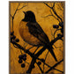 Golden Twilight - Warbler Among Berries - Gallery Wrapped Canvas