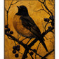 Golden Twilight - Warbler Among Berries - Gallery Wrapped Canvas