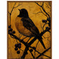 Golden Twilight - Warbler Among Berries - Gallery Wrapped Canvas