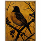 Golden Twilight - Warbler Among Berries - Gallery Wrapped Canvas