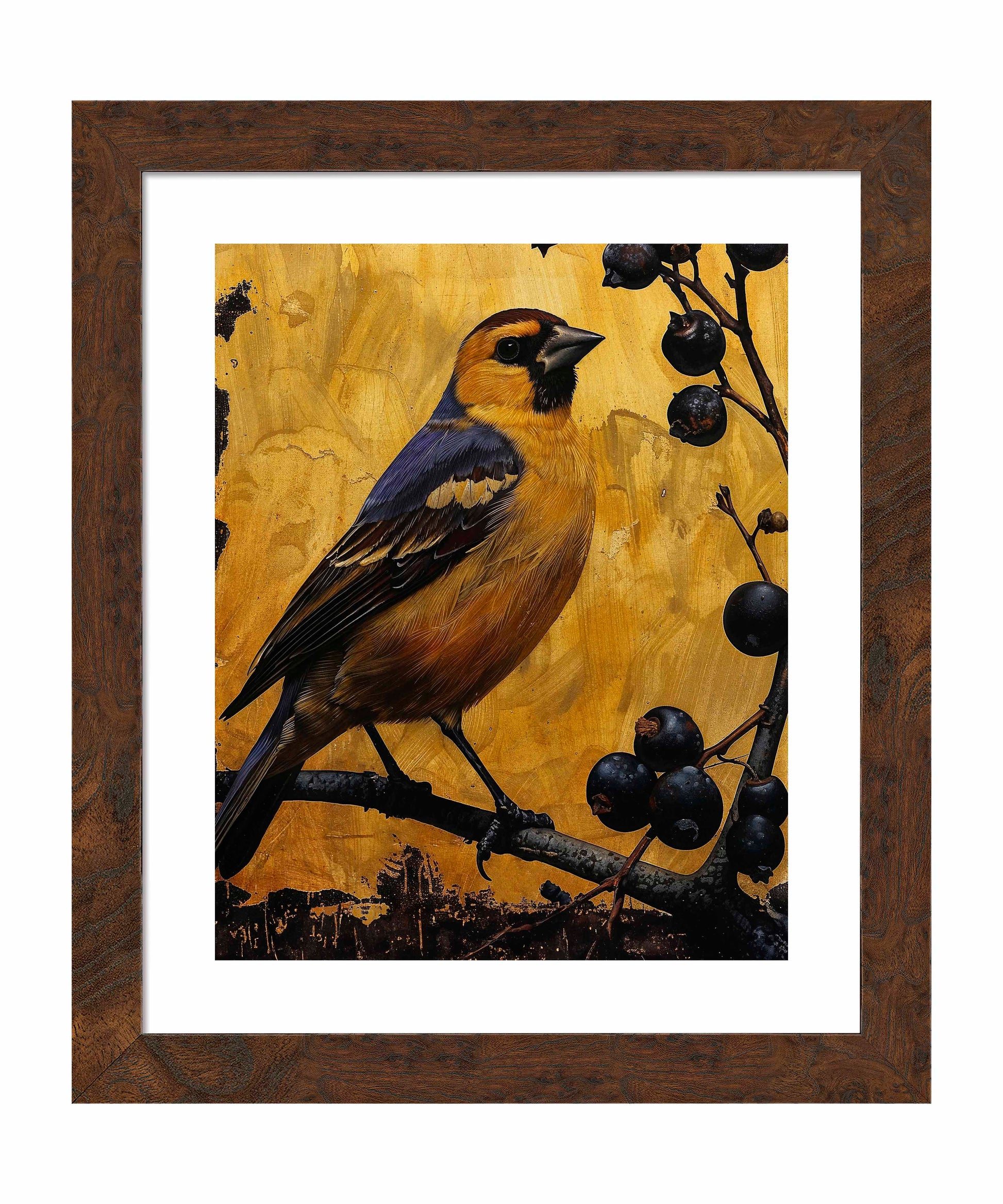 175516_FRA Gilded Harmony - Finch Among Berries 16X20 Dashboard Burl  Paper Print Front.jpg