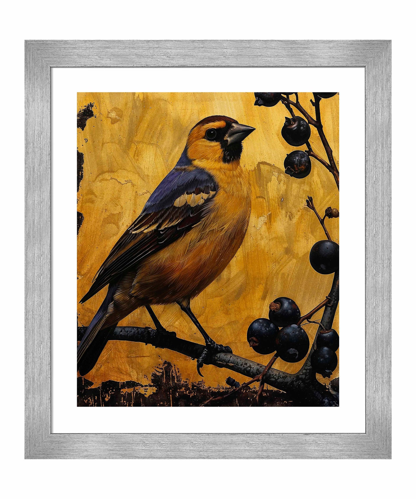175518_FRA Gilded Harmony - Finch Among Berries  20X24 Salerno Silver Framed Paper Print.jpg