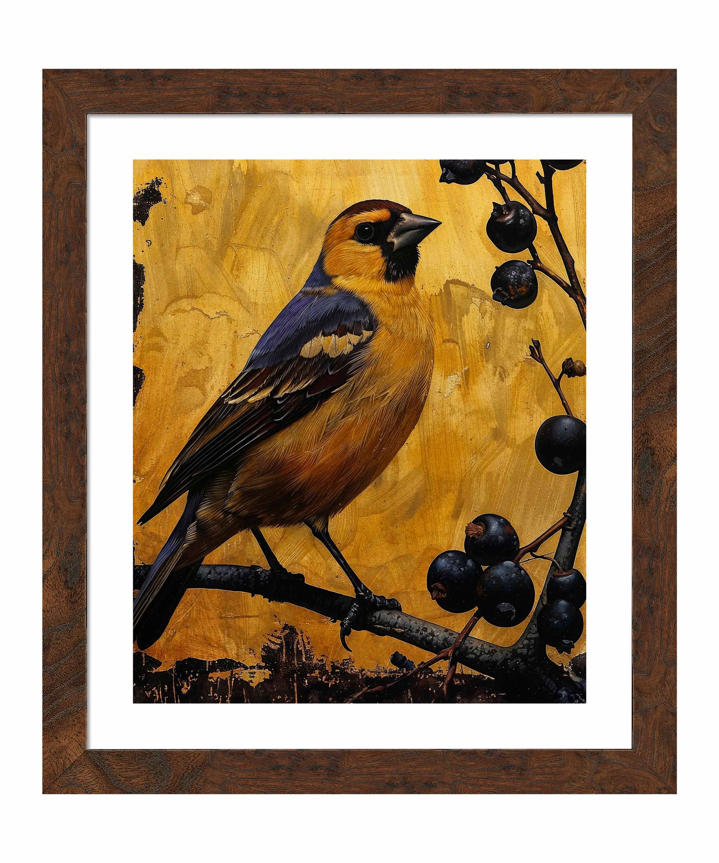 175519_FRA Gilded Harmony - Finch Among Berries  20X24 Dashboard Burl  Paper Print.jpg
