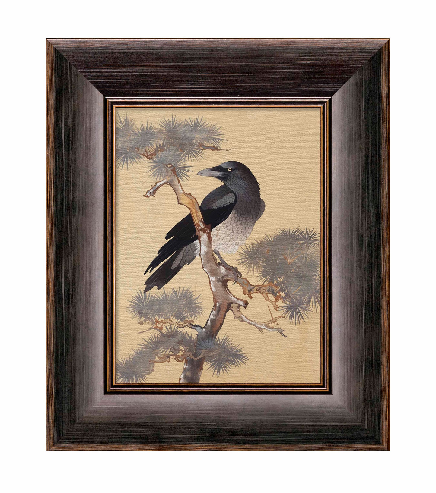 Mystic Watcher - Raven in Pine Grove - Limited Edition Canvas