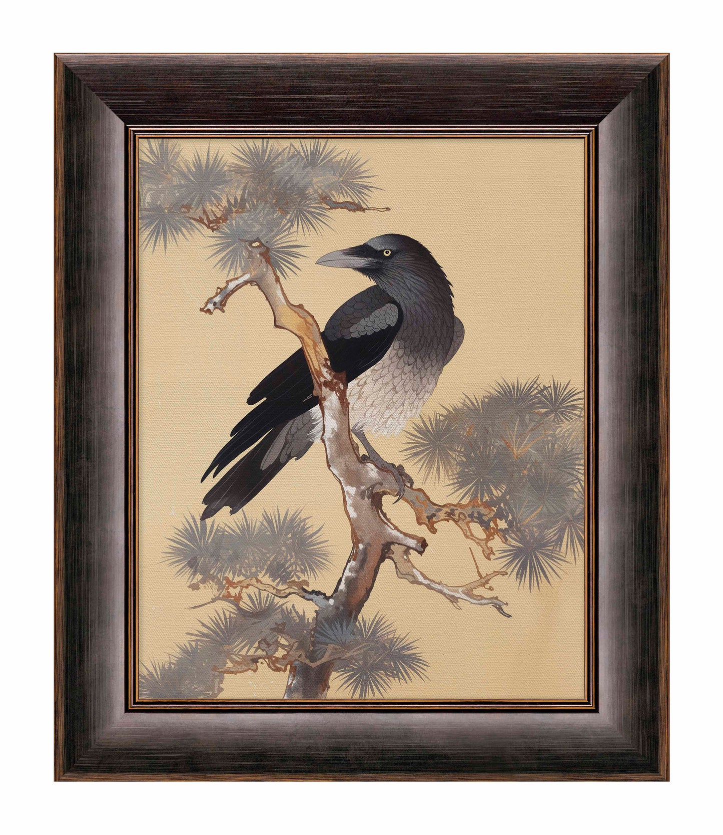 Mystic Watcher - Raven in Pine Grove - Limited Edition Canvas