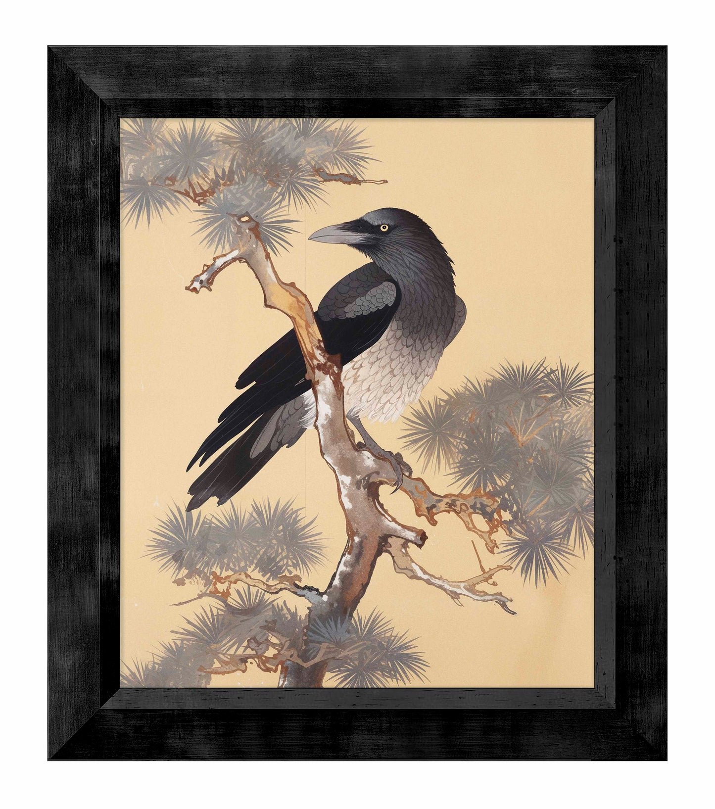 Mystic Watcher - Raven in Pine Grove - Limited Edition Canvas