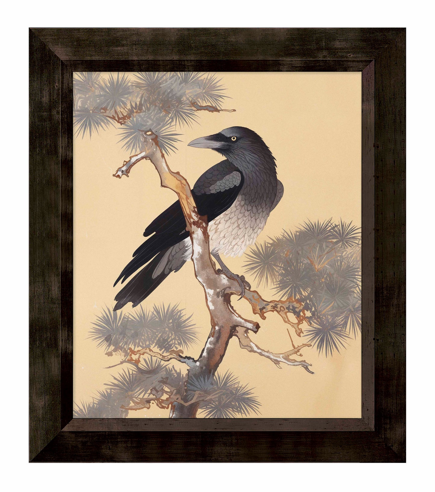 Mystic Watcher - Raven in Pine Grove - Limited Edition Canvas