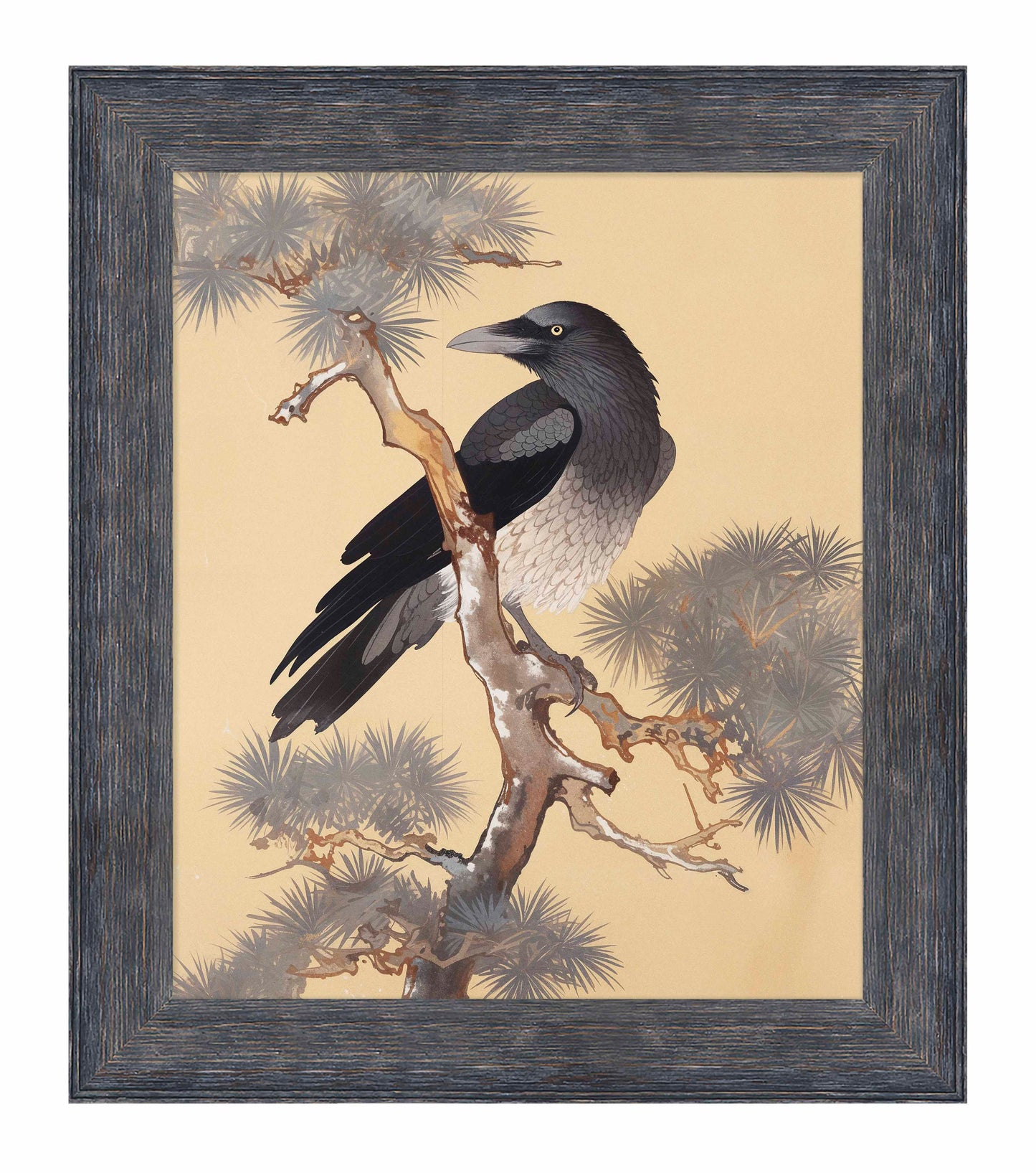 Mystic Watcher - Raven in Pine Grove - Limited Edition Canvas