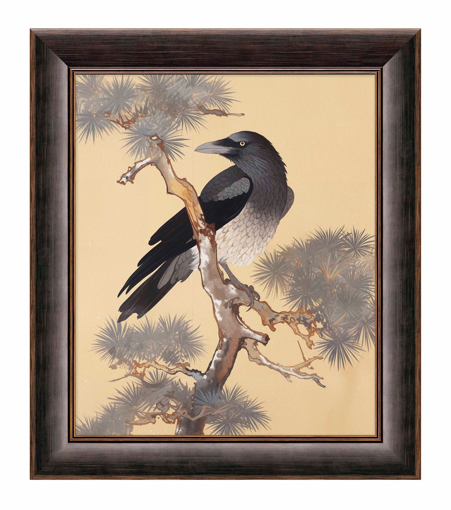 Mystic Watcher - Raven in Pine Grove - Limited Edition Canvas