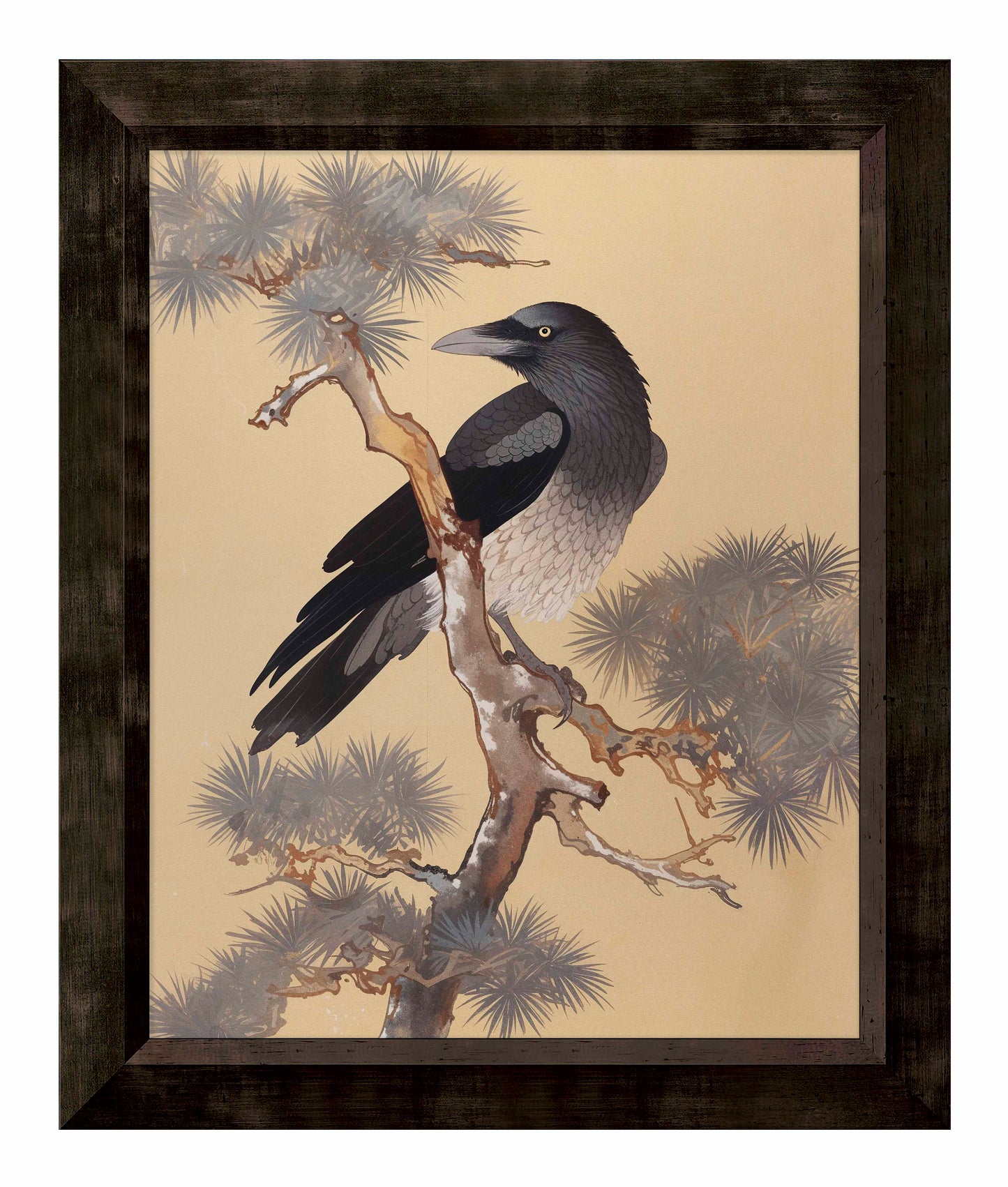 Mystic Watcher - Raven in Pine Grove - Limited Edition Canvas