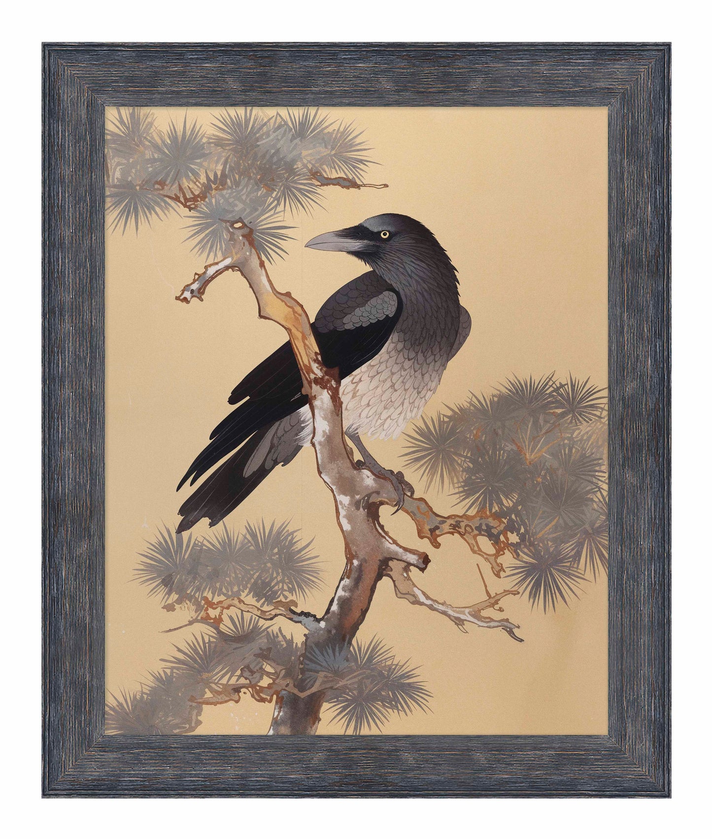 Mystic Watcher - Raven in Pine Grove - Limited Edition Canvas