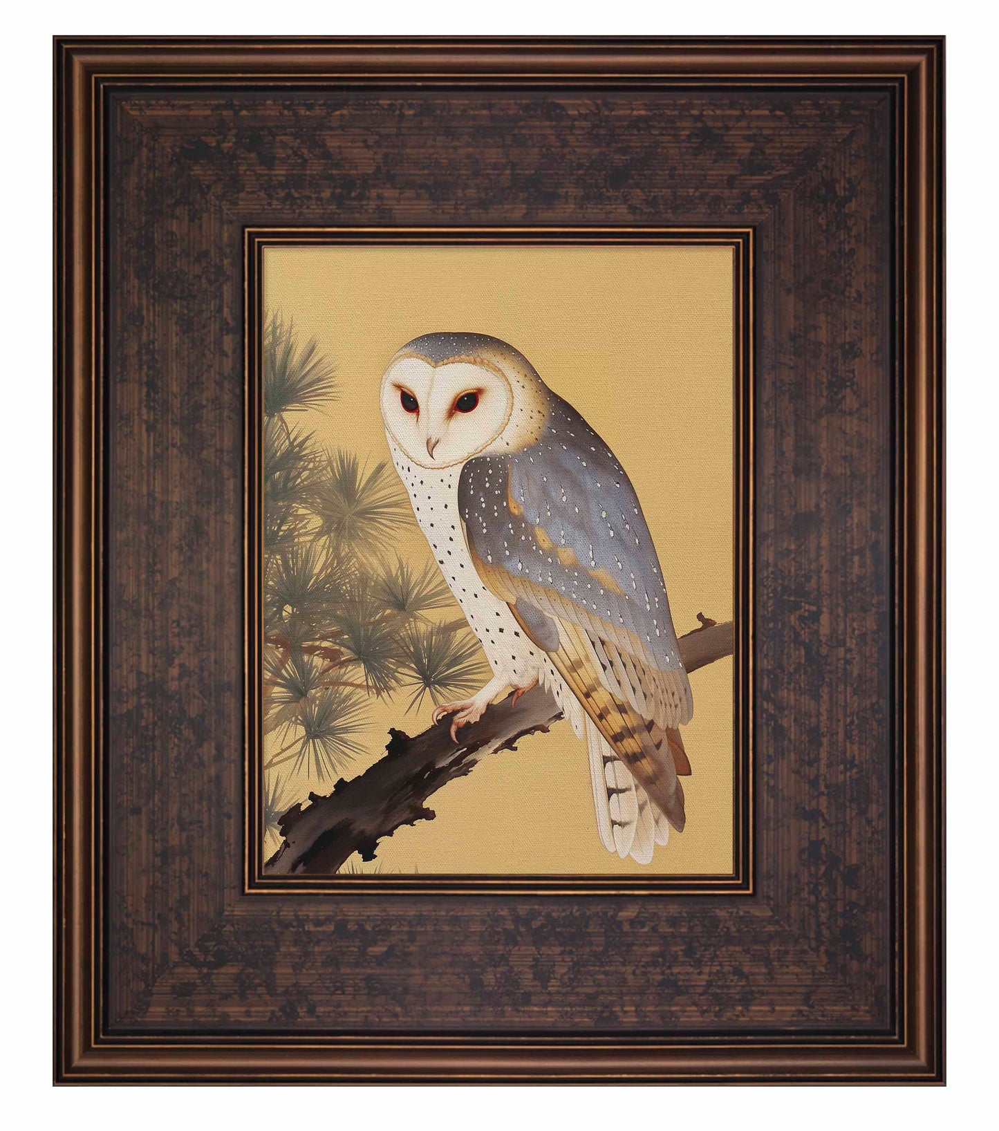 Nocturnal Whisper - Barn Owl in Pine Glade - Limited Edition Canvas