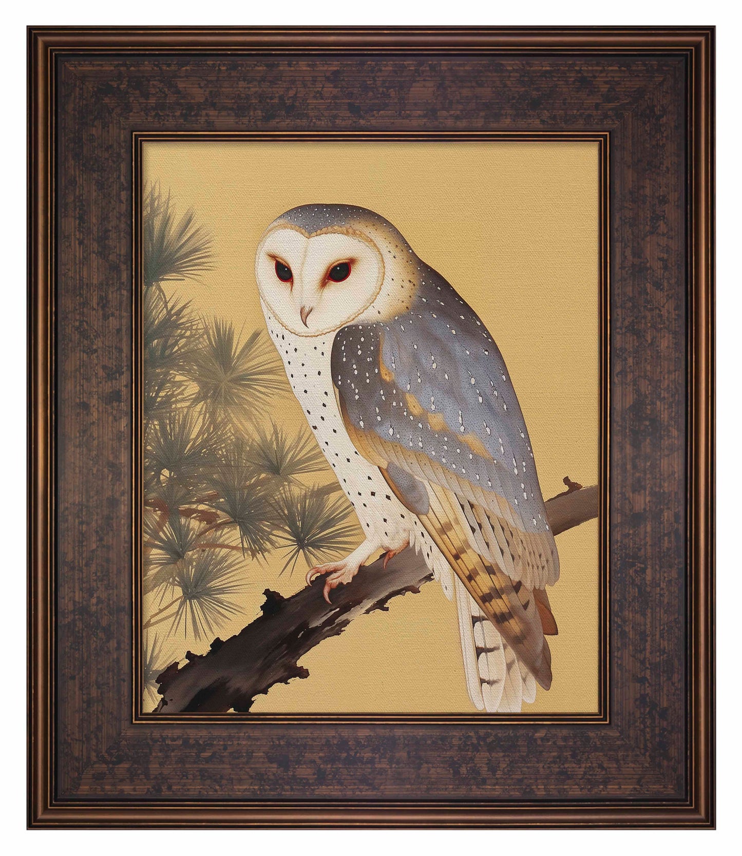Nocturnal Whisper - Barn Owl in Pine Glade - Limited Edition Canvas