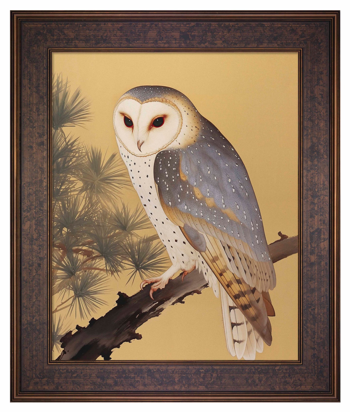 Nocturnal Whisper - Barn Owl in Pine Glade - Limited Edition Canvas