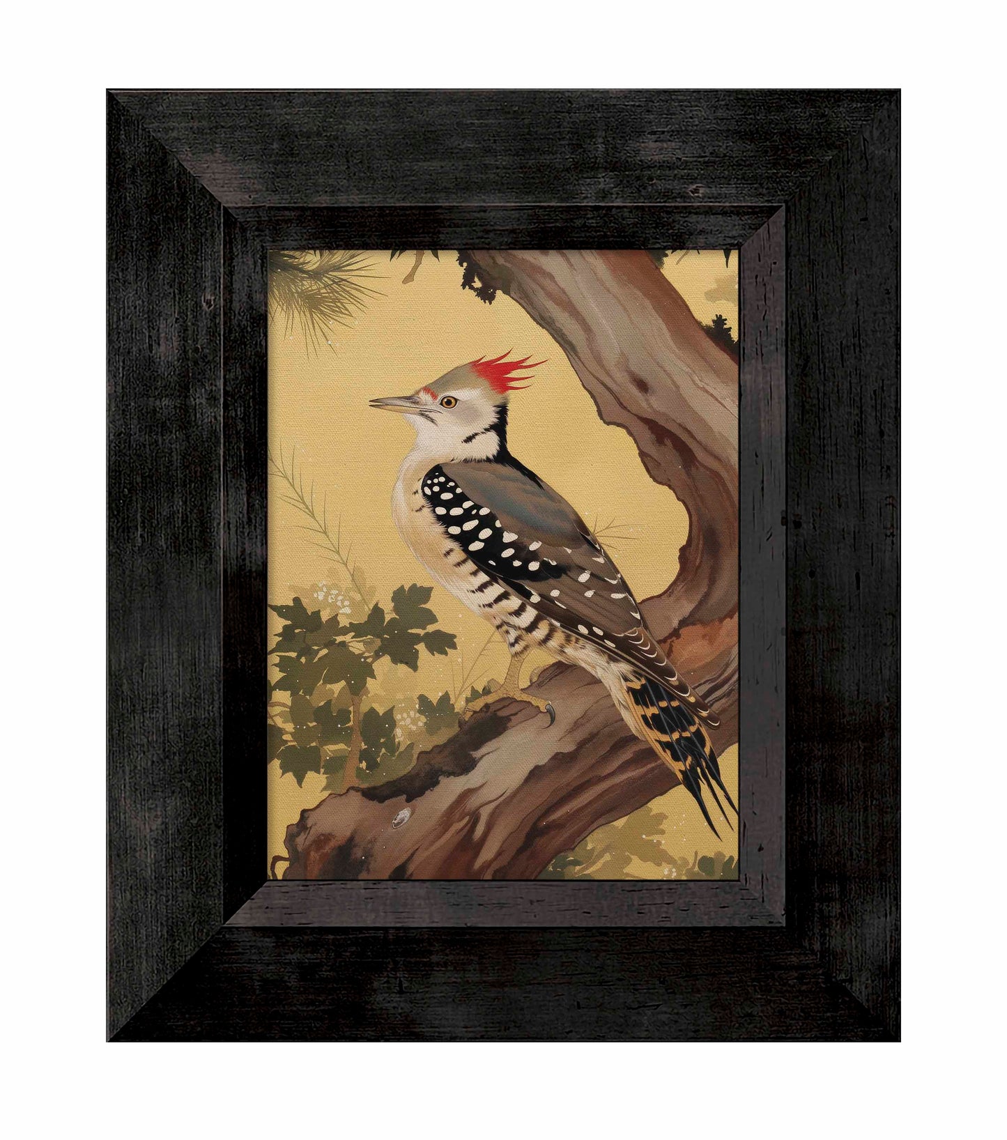Echoes of the Forest - Woodpecker in Pine Haven - Limited Edition Canvas