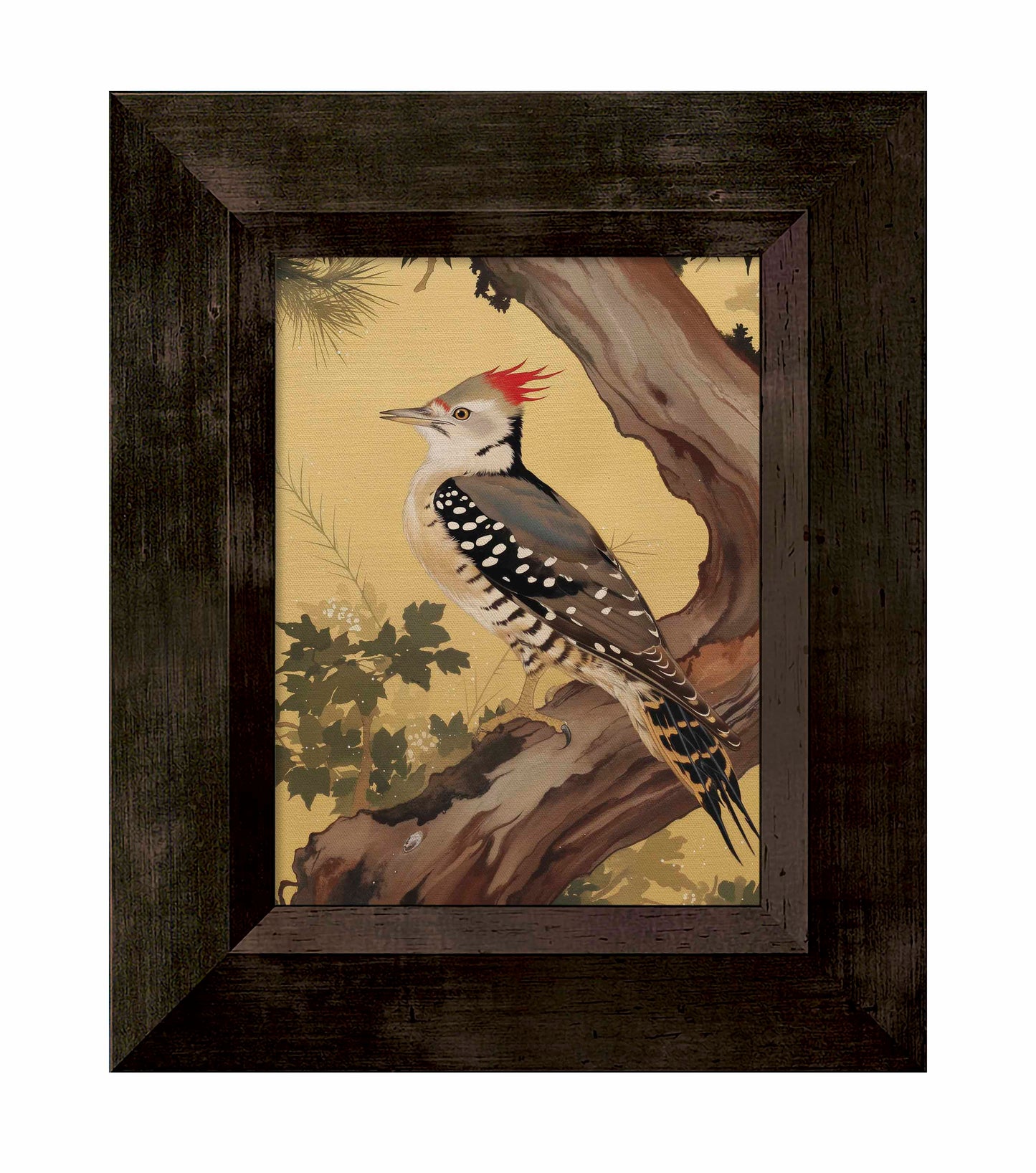 Echoes of the Forest - Woodpecker in Pine Haven - Limited Edition Canvas