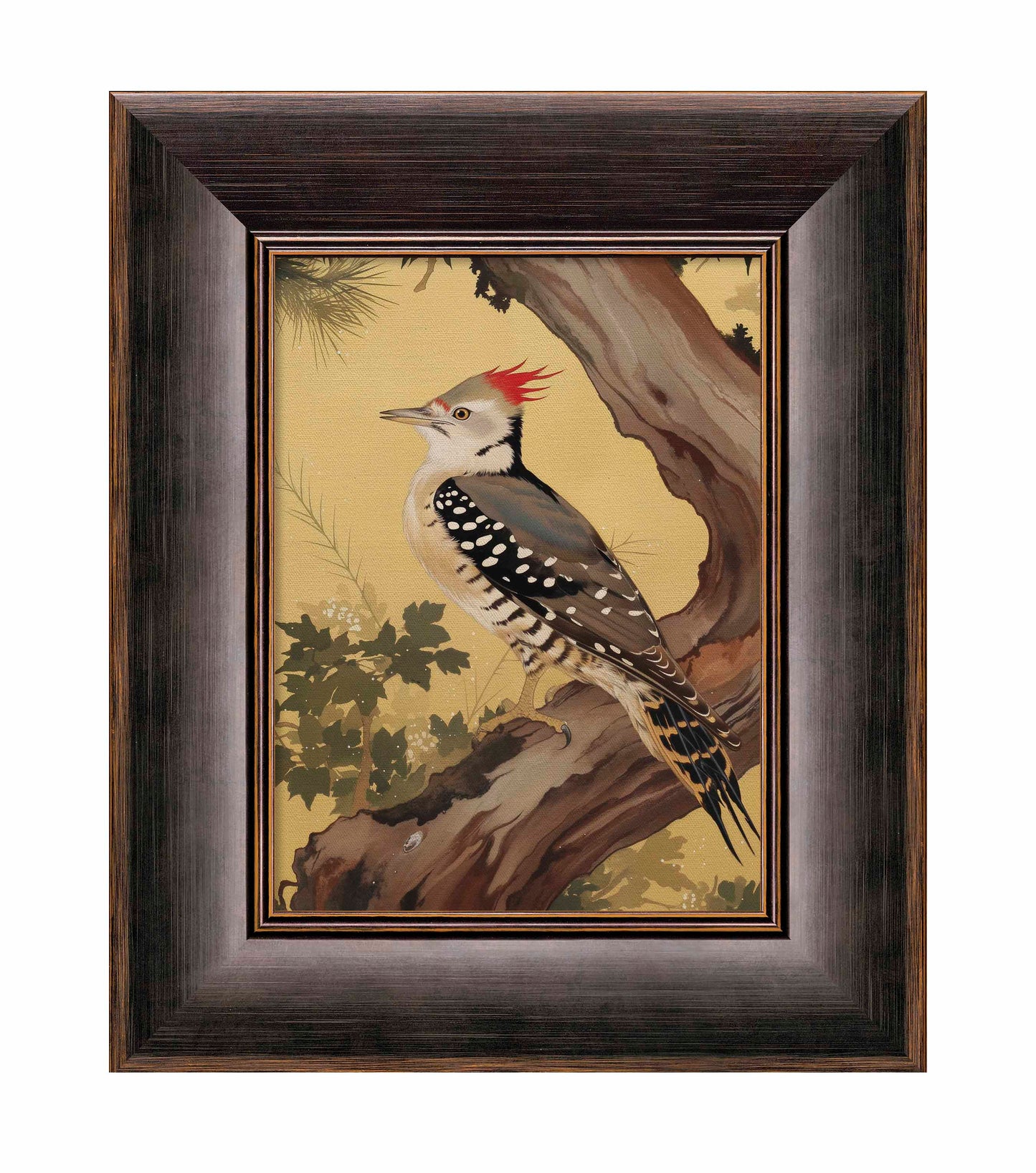 Echoes of the Forest - Woodpecker in Pine Haven - Limited Edition Canvas