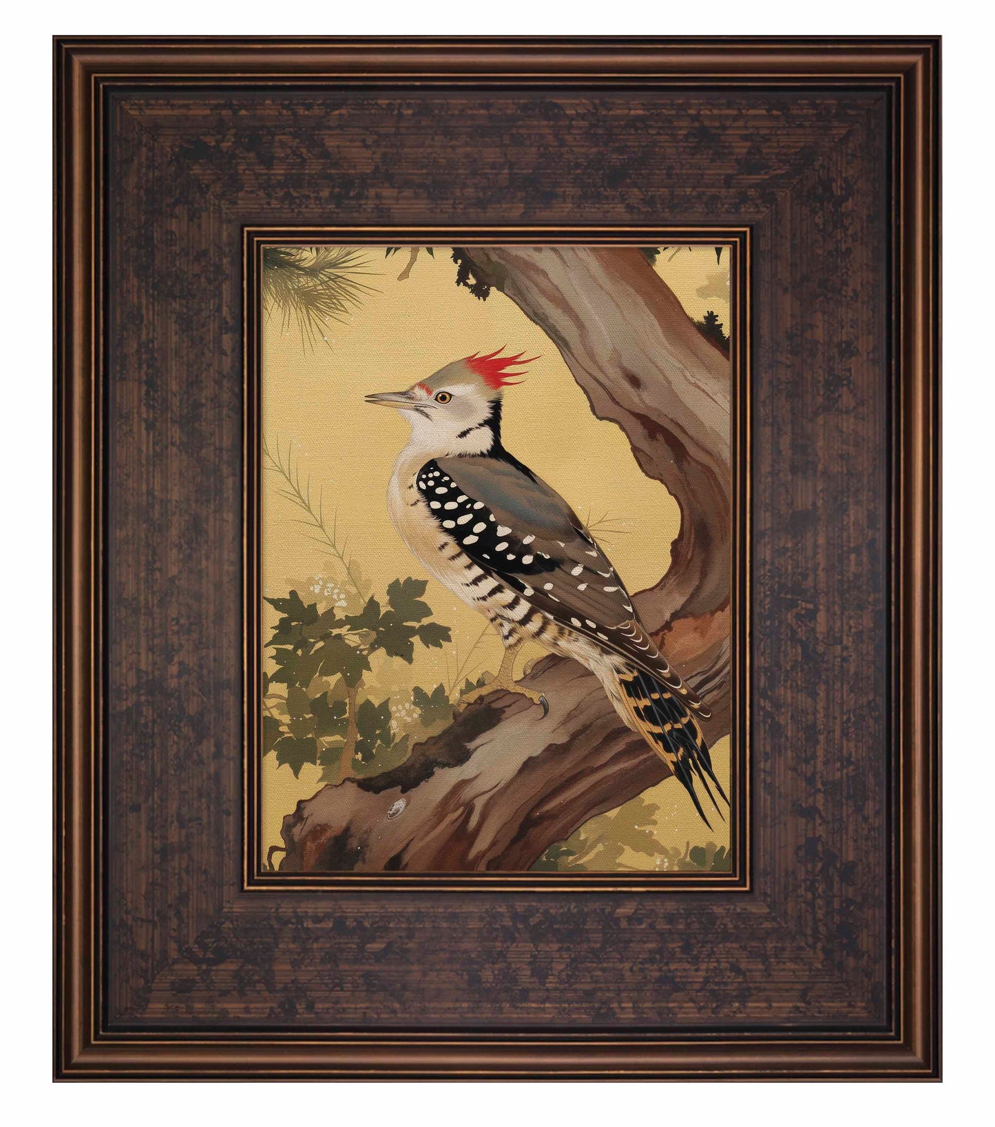 Echoes of the Forest - Woodpecker in Pine Haven - Limited Edition Canvas