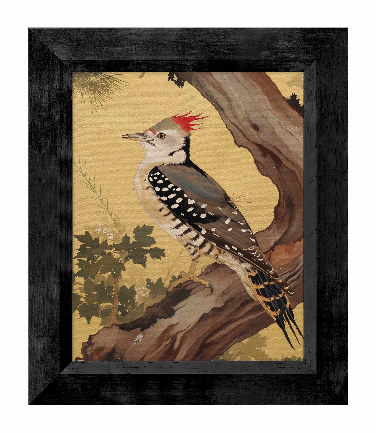 Echoes of the Forest - Woodpecker in Pine Haven - Limited Edition Canvas