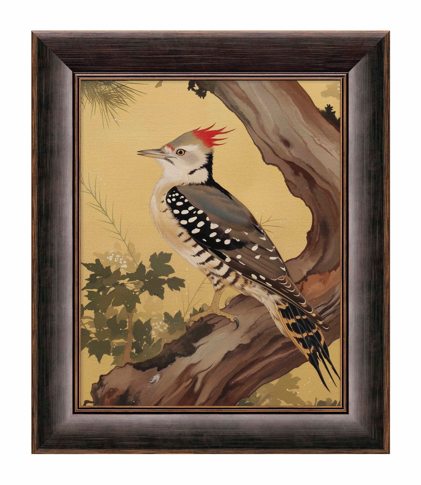 Echoes of the Forest - Woodpecker in Pine Haven - Limited Edition Canvas