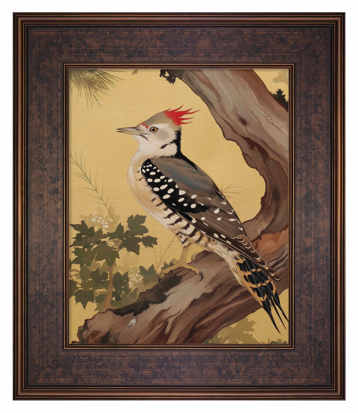 Echoes of the Forest - Woodpecker in Pine Haven - Limited Edition Canvas