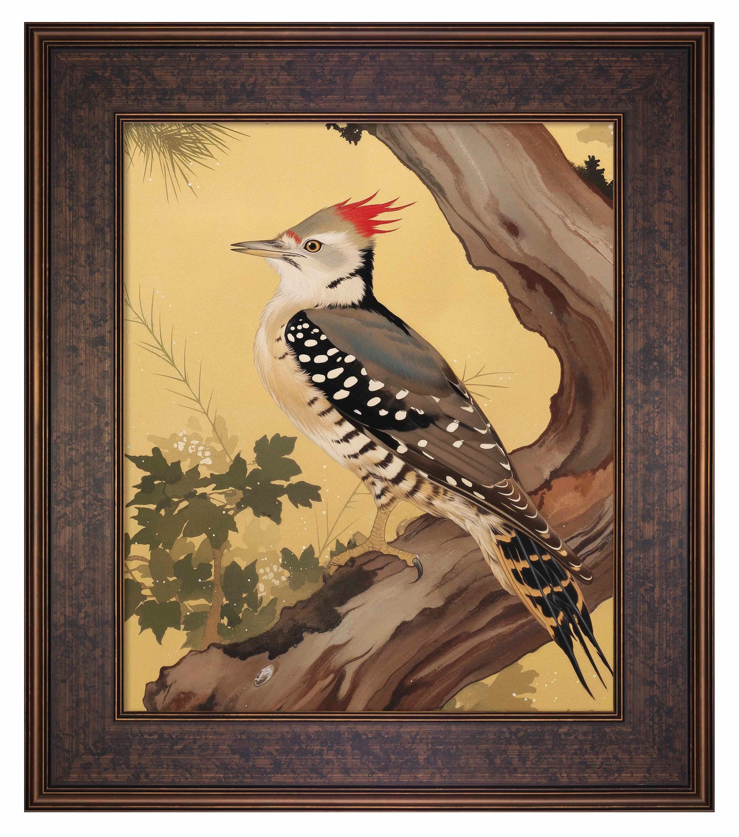Echoes of the Forest - Woodpecker in Pine Haven - Limited Edition Canvas