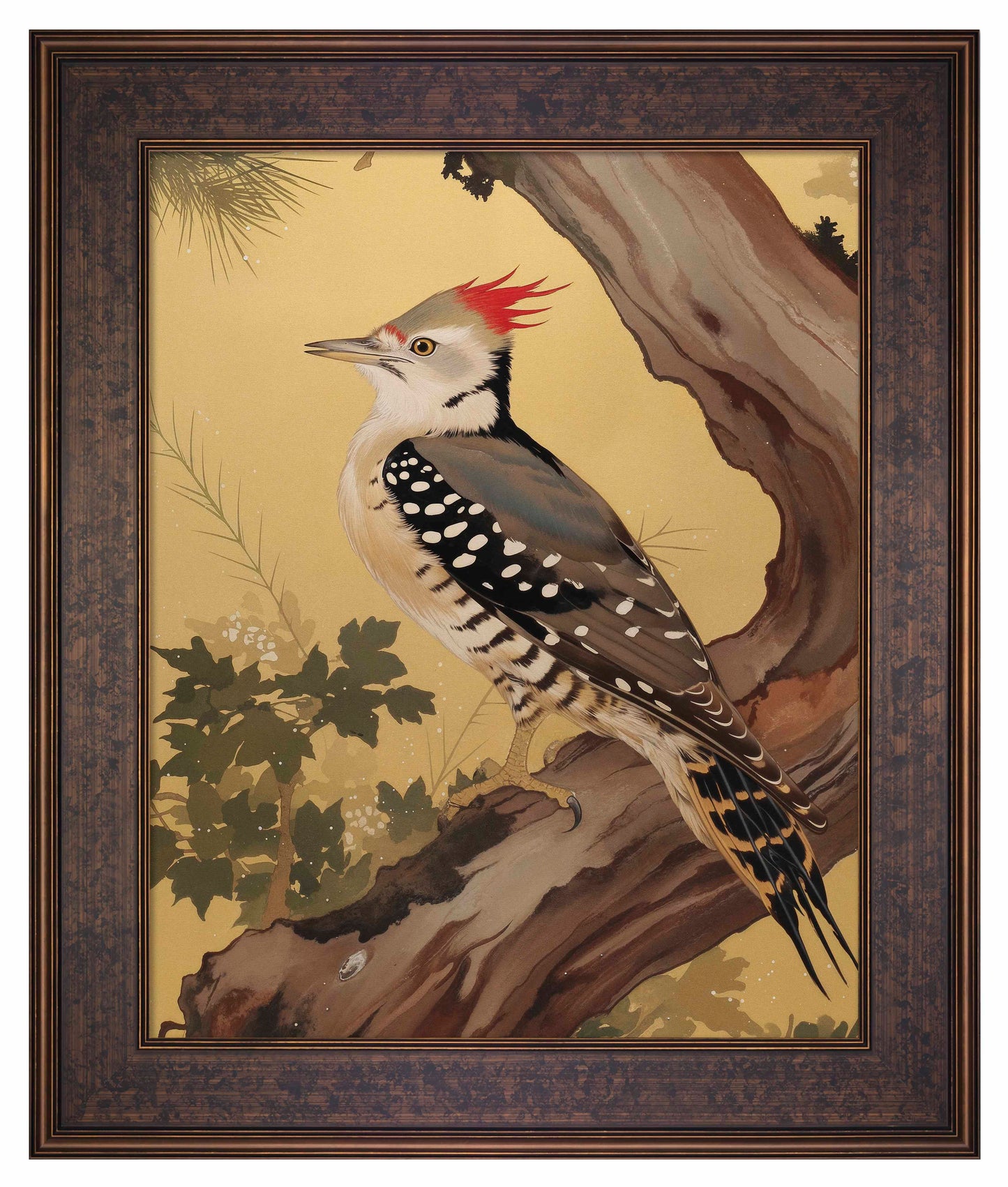 Echoes of the Forest - Woodpecker in Pine Haven - Limited Edition Canvas