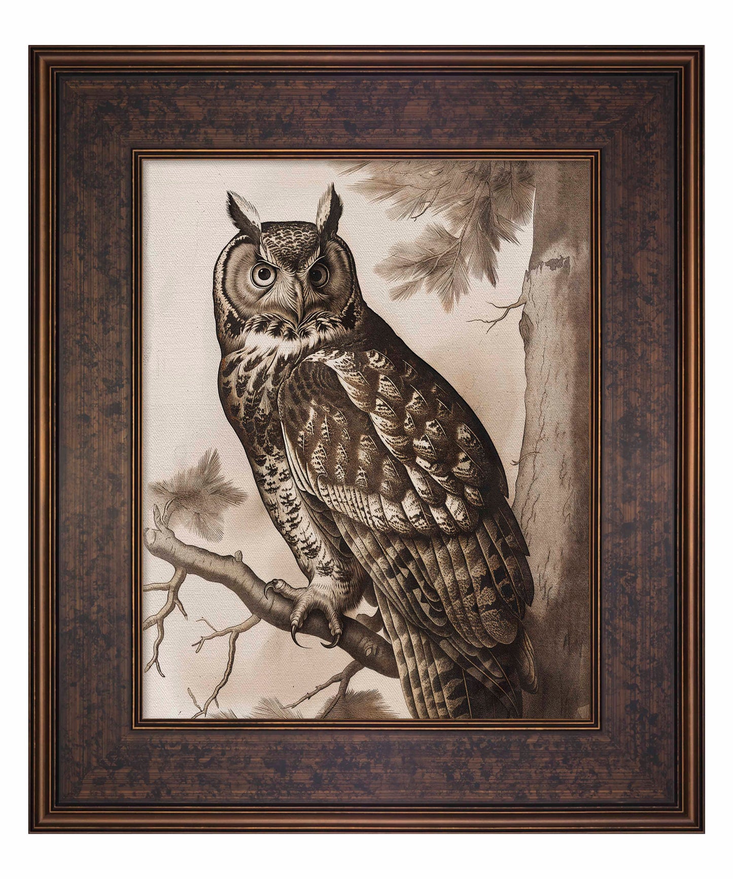 Silent Guardian - Great Horned Owl - Limited Edition Canvas