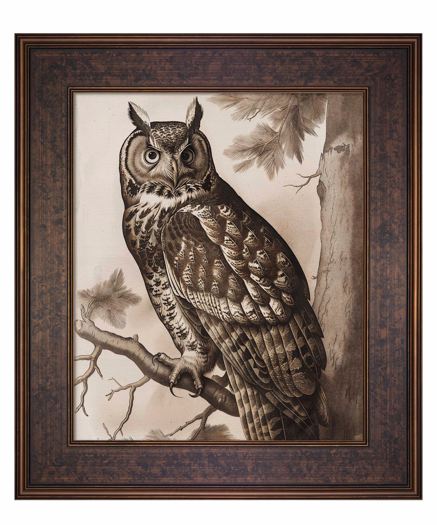 Silent Guardian - Great Horned Owl - Limited Edition Canvas