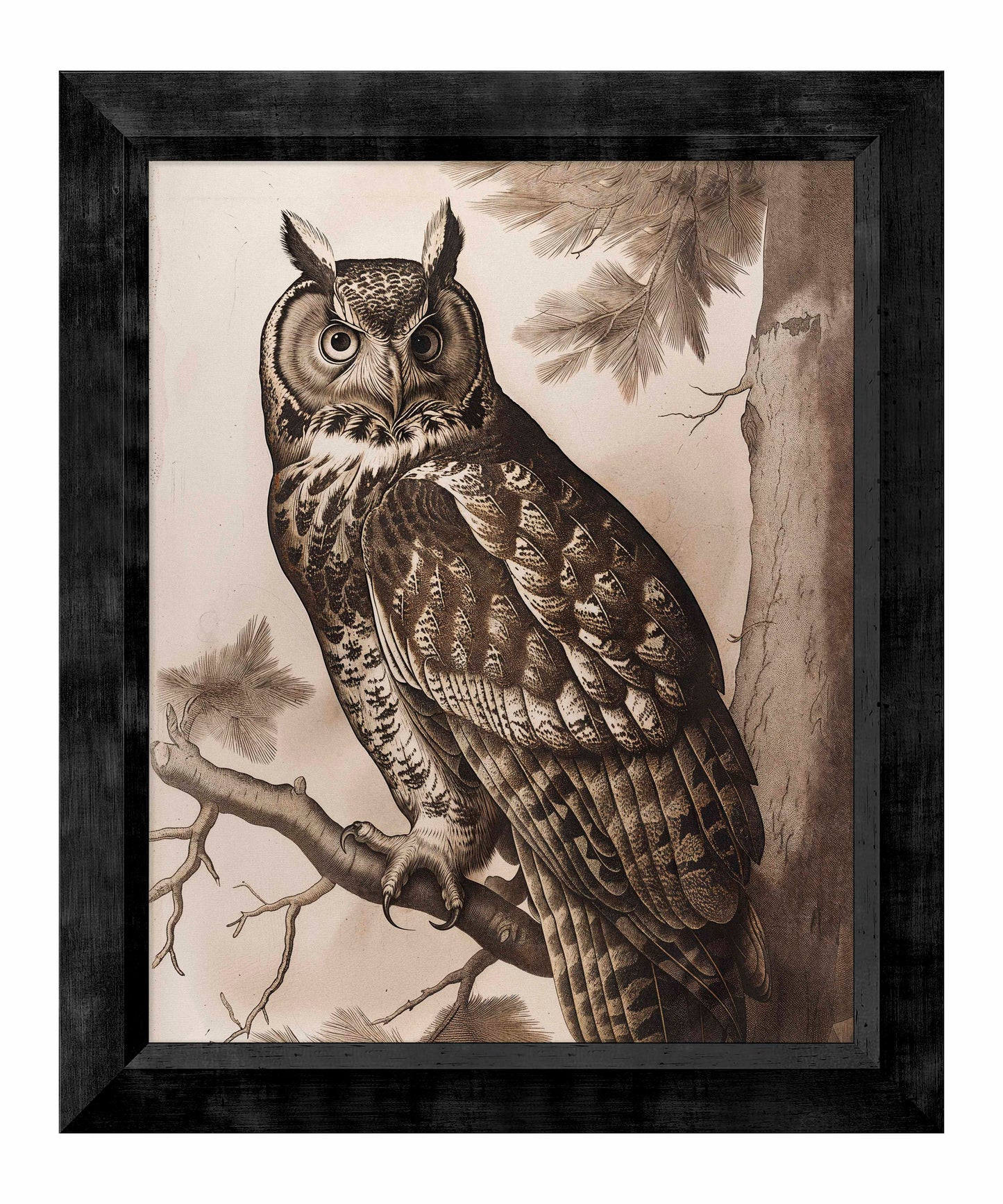 Silent Guardian - Great Horned Owl - Limited Edition Canvas