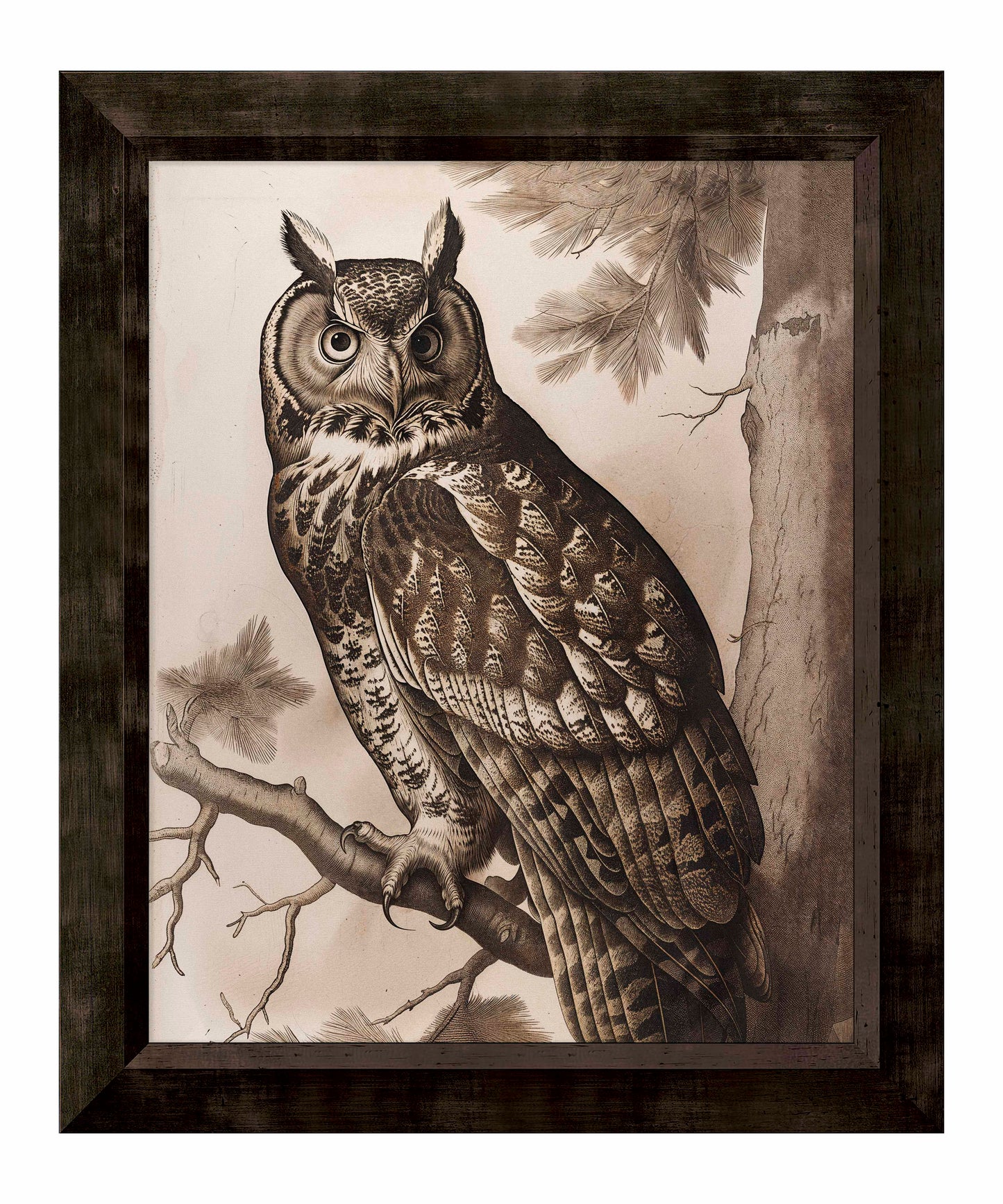 Silent Guardian - Great Horned Owl - Limited Edition Canvas