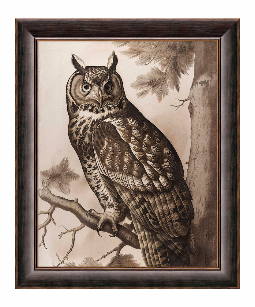 Silent Guardian - Great Horned Owl - Limited Edition Canvas