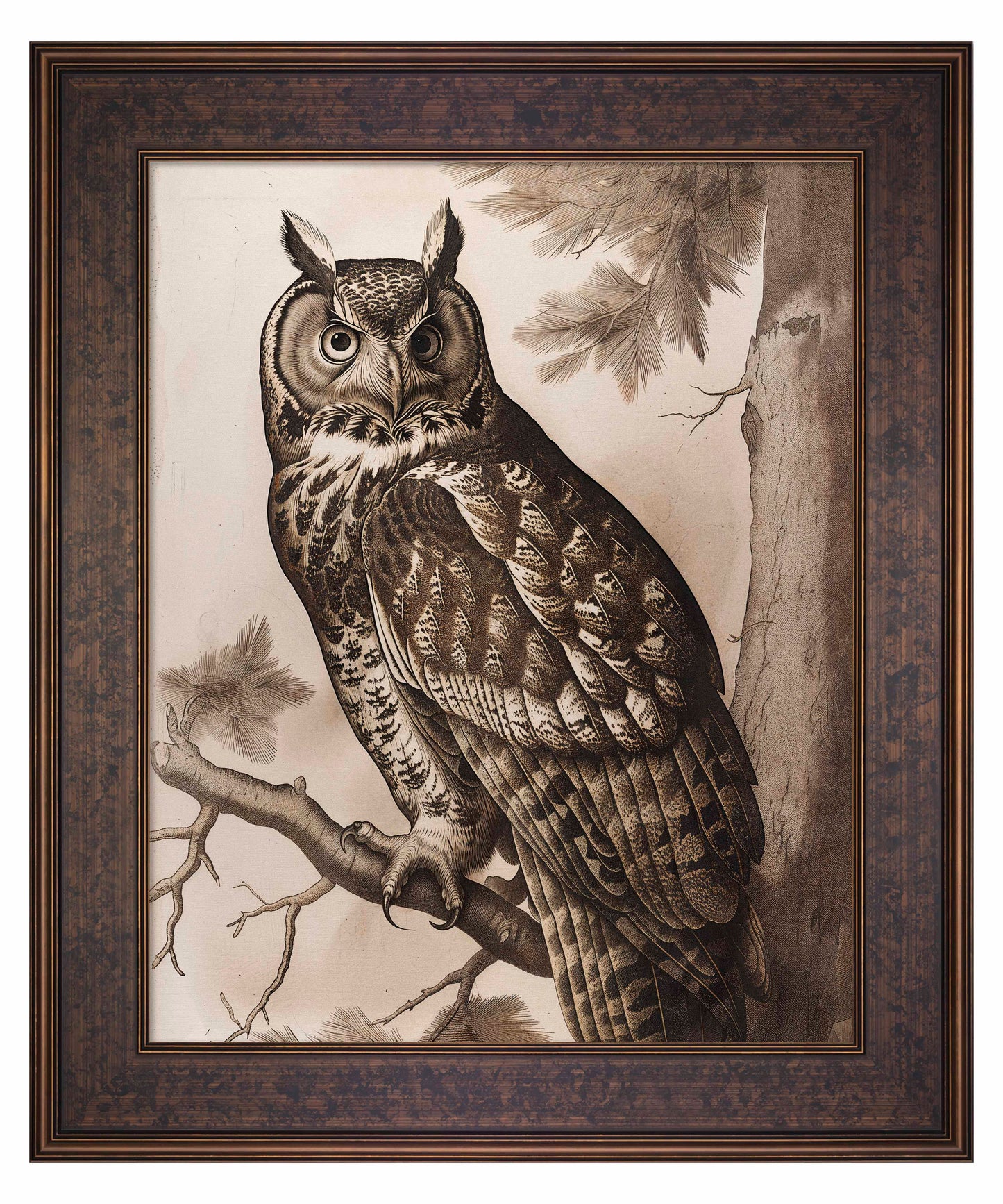 Silent Guardian - Great Horned Owl - Limited Edition Canvas