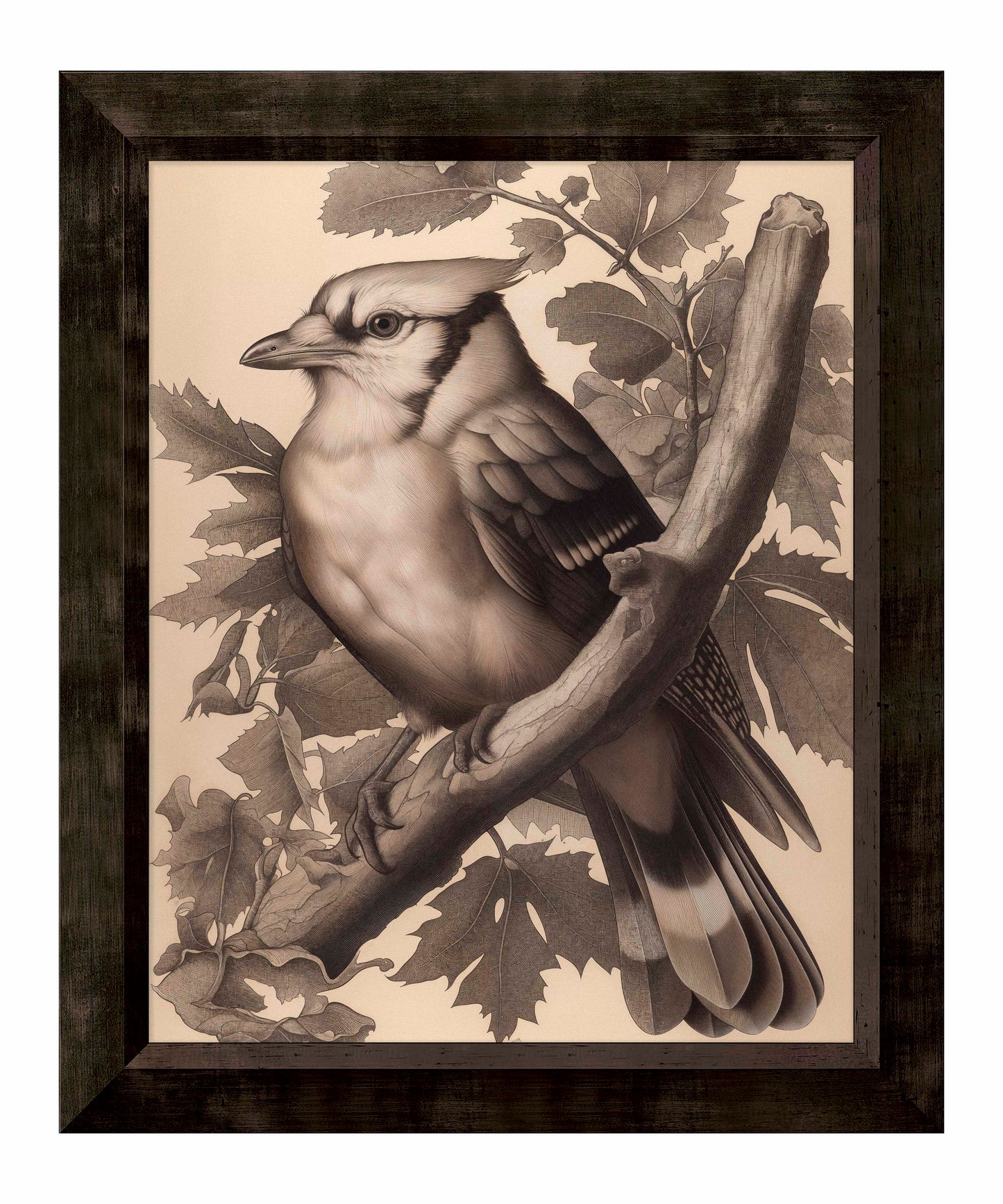 Timeless Grace - Blue Jay in Oak Canopy - Limited Edition Canvas