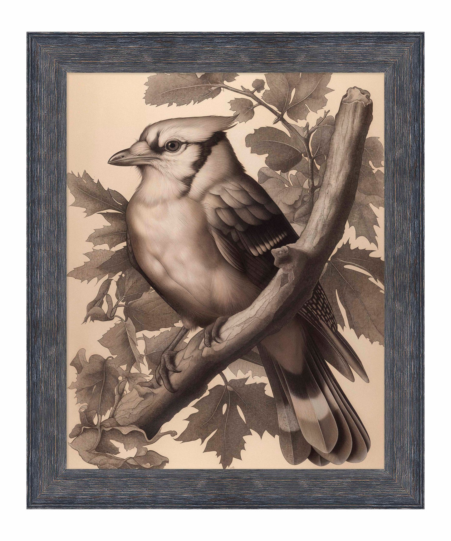 Timeless Grace - Blue Jay in Oak Canopy - Limited Edition Canvas