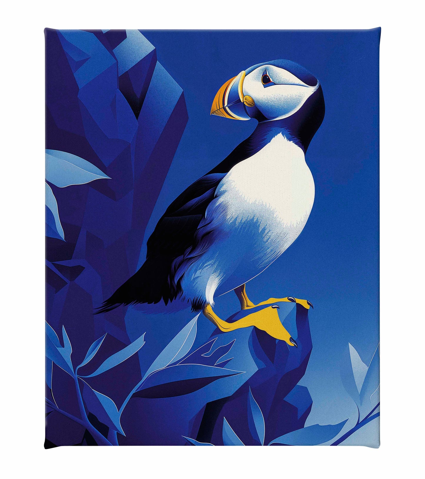 Arctic Sentinel - Puffin on Rocky Cliff - Gallery Wrapped Canvas