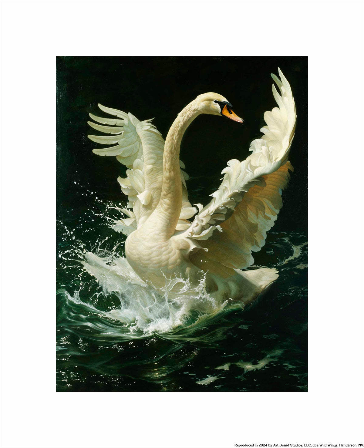Ethereal Majesty - Swan in Flight - Art Prints Art Prints from 