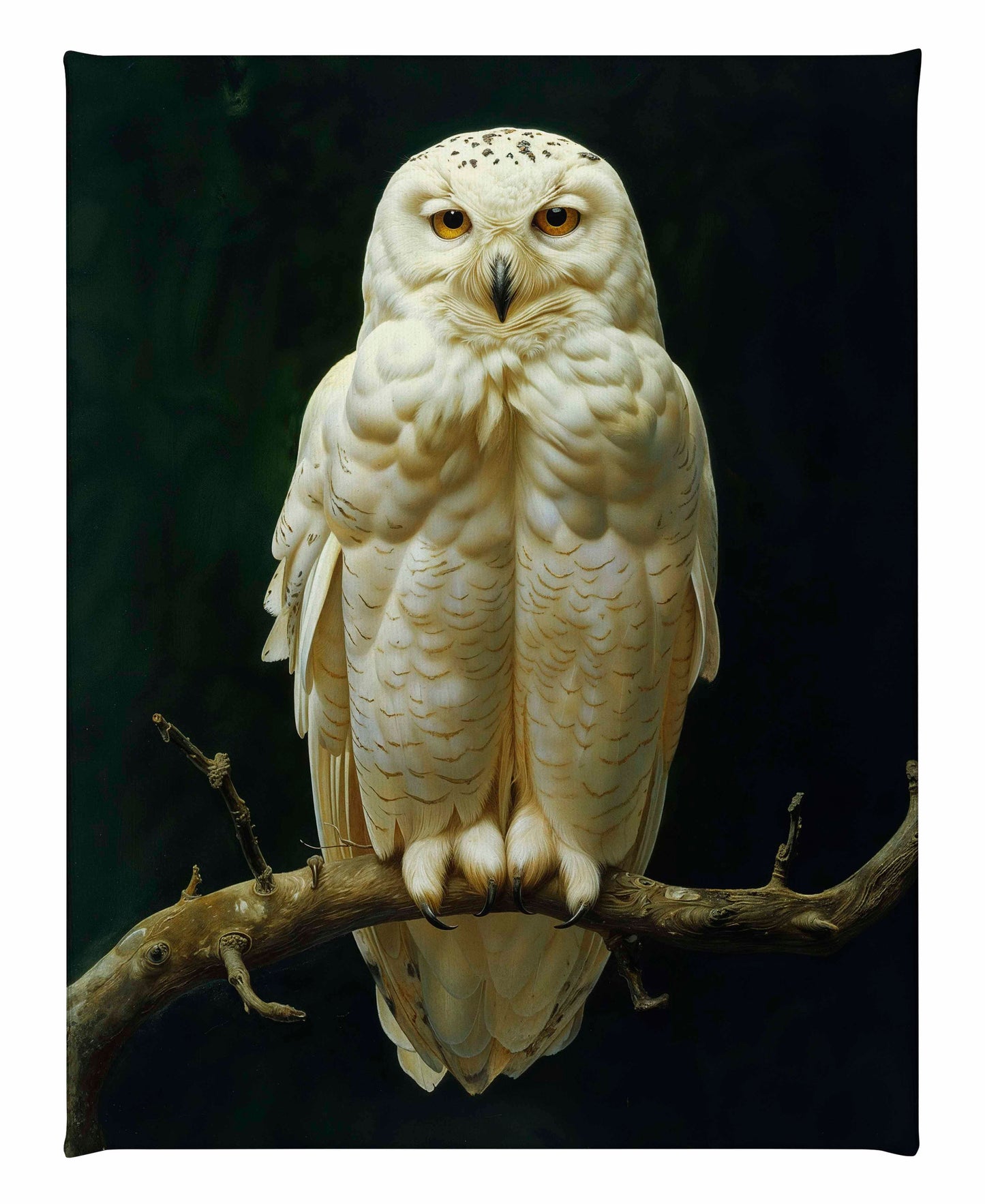 Noble Guardian - Snowy Owl - Gallery Wrapped Canvas