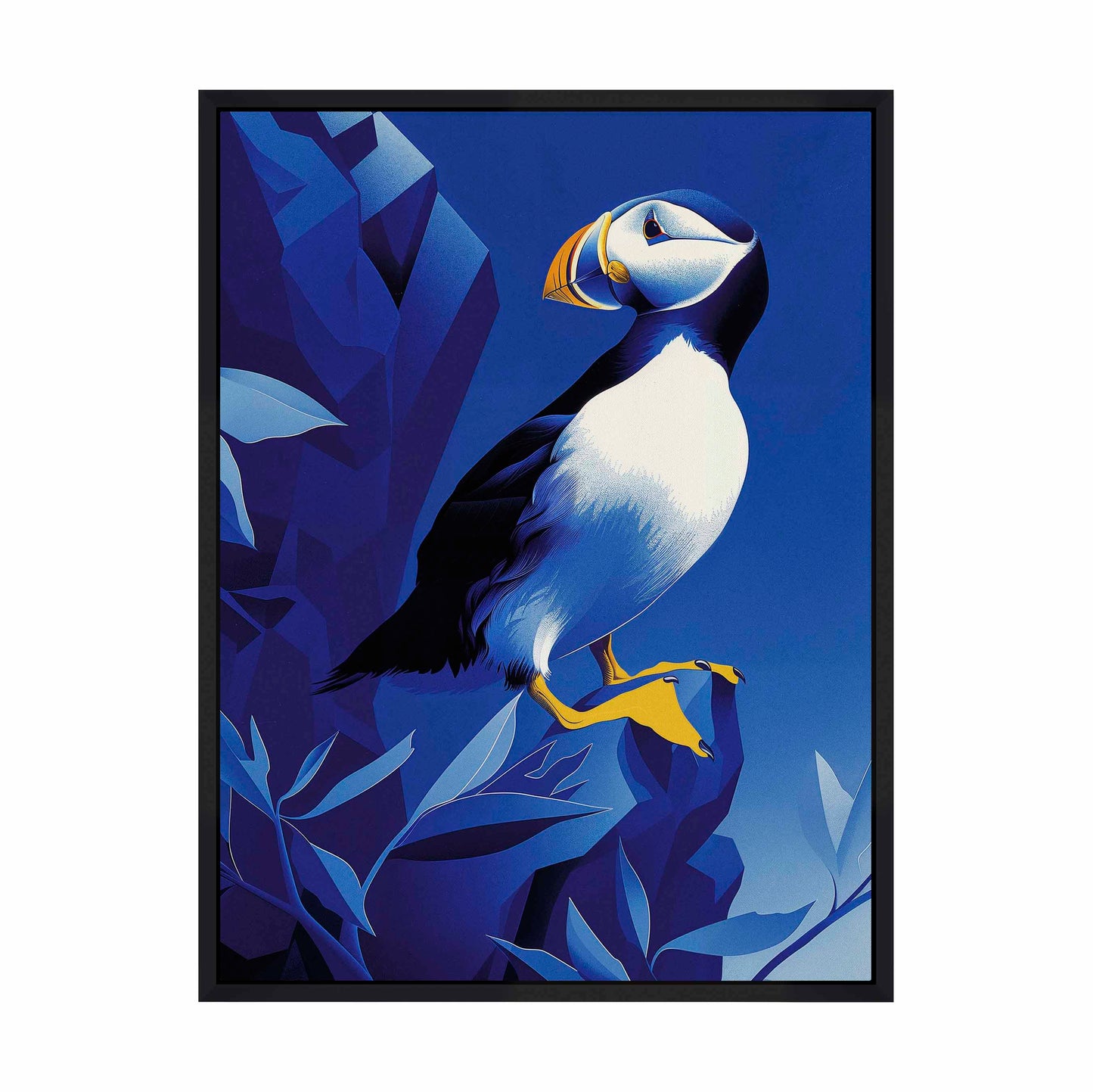 Arctic Sentinel - Puffin on Rocky Cliff - Gallery Wrapped Canvas