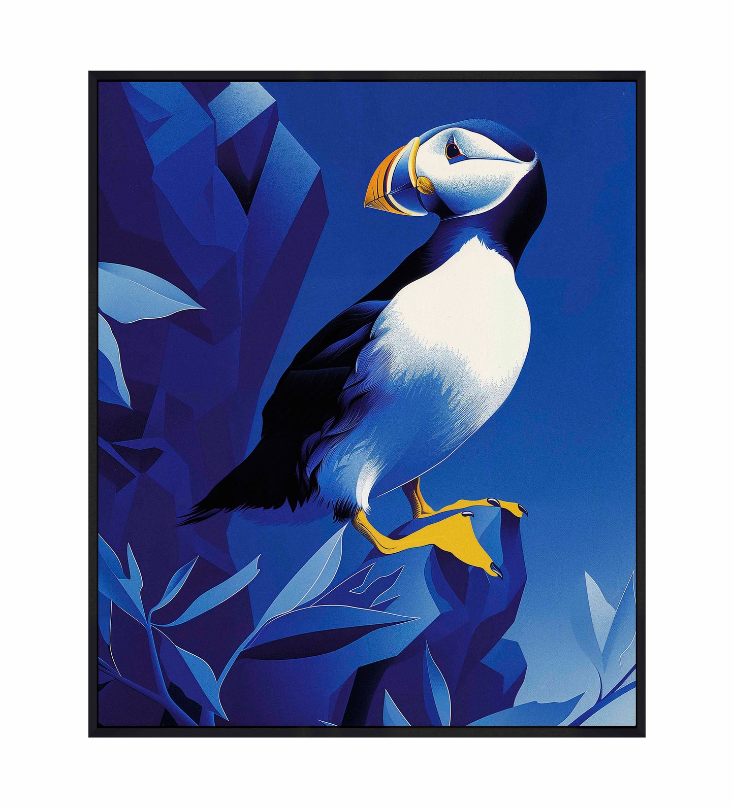 Arctic Sentinel - Puffin on Rocky Cliff - Gallery Wrapped Canvas