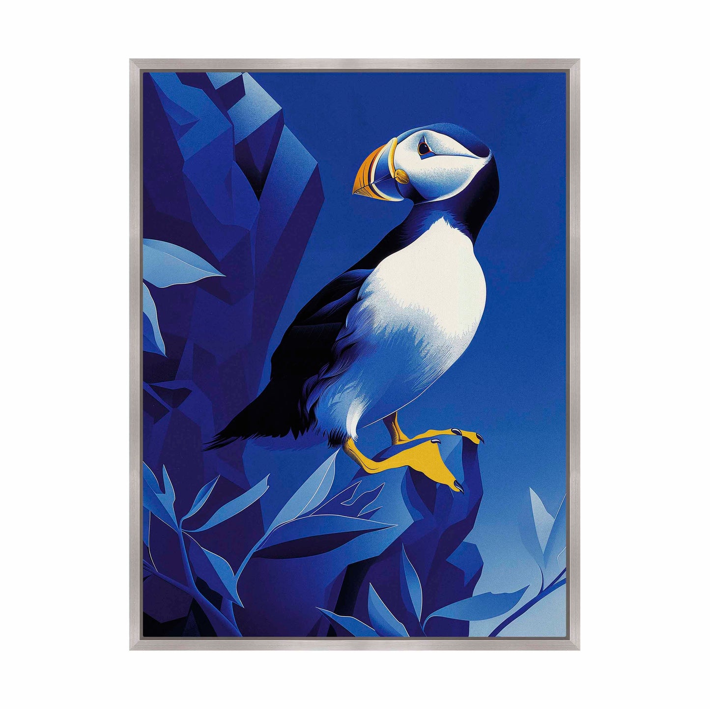 Arctic Sentinel - Puffin on Rocky Cliff - Gallery Wrapped Canvas