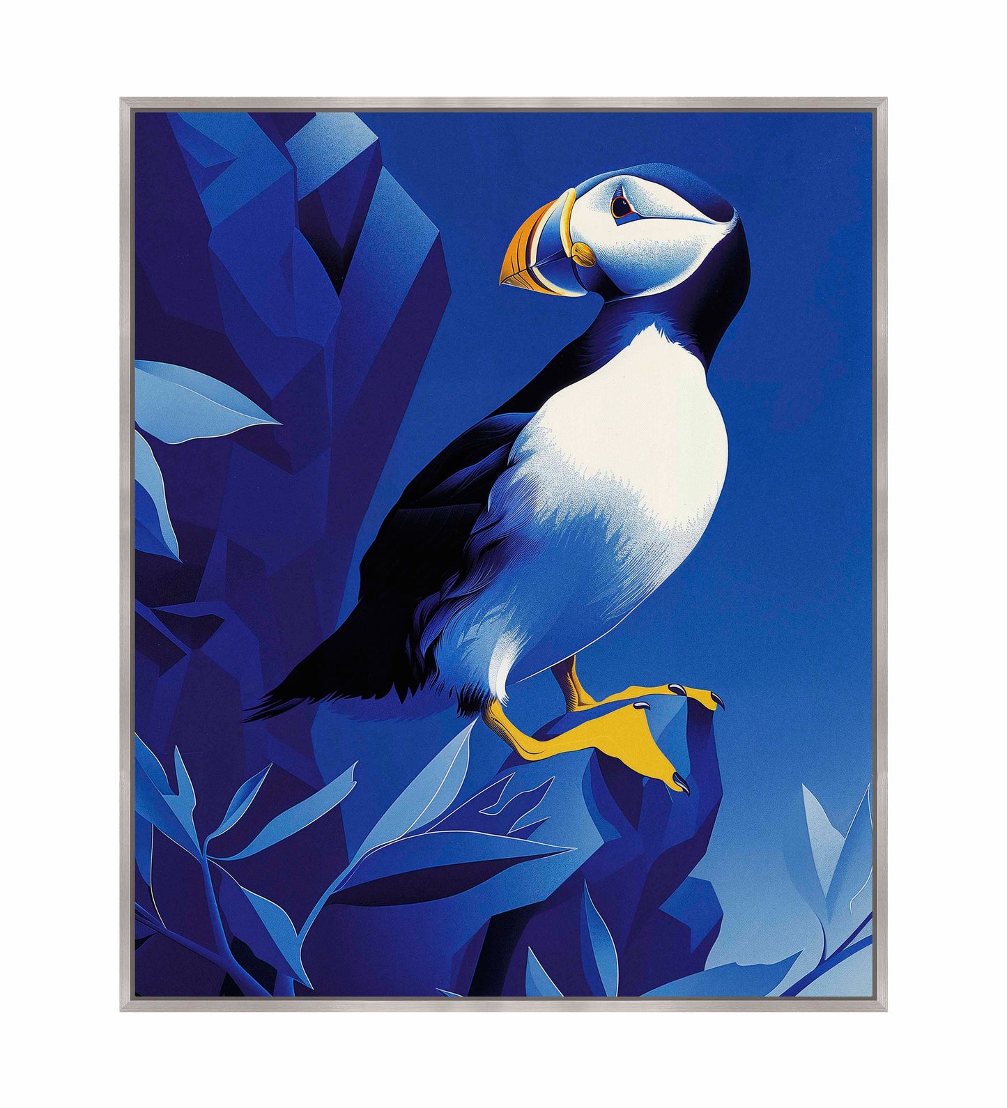 Arctic Sentinel - Puffin on Rocky Cliff - Gallery Wrapped Canvas