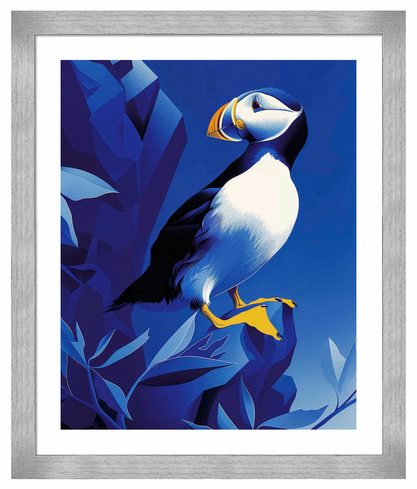 Arctic Sentinel - Puffin on Rocky Cliff - Gallery Wrapped Canvas