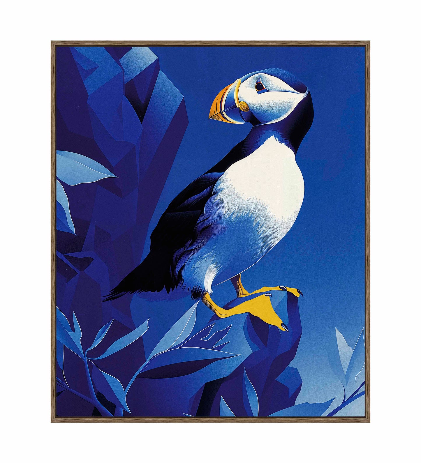 Arctic Sentinel - Puffin on Rocky Cliff - Gallery Wrapped Canvas