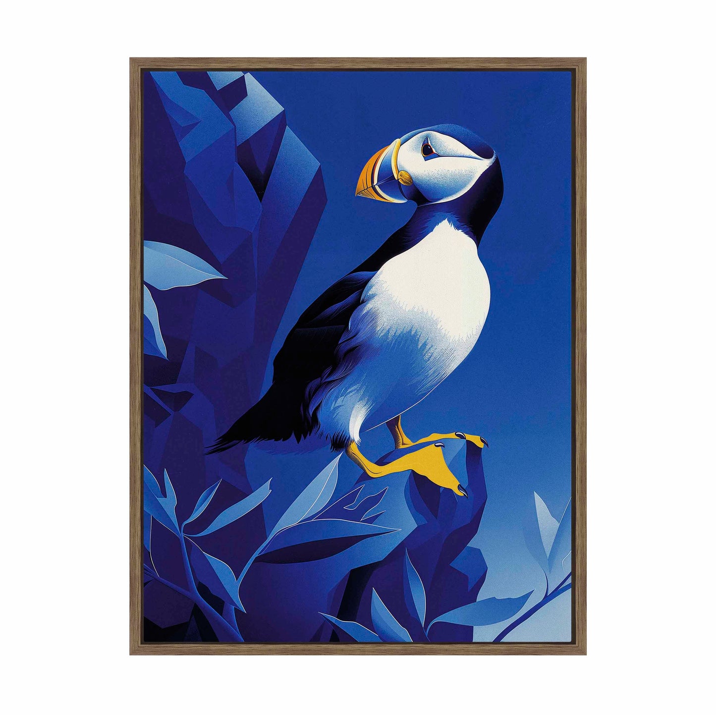 Arctic Sentinel - Puffin on Rocky Cliff - Gallery Wrapped Canvas