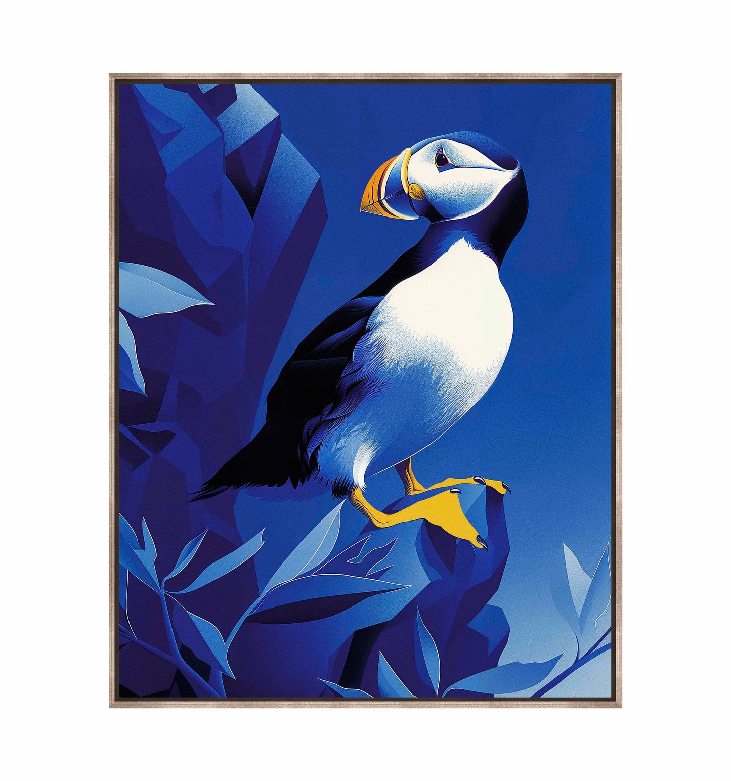 Arctic Sentinel - Puffin on Rocky Cliff - Gallery Wrapped Canvas